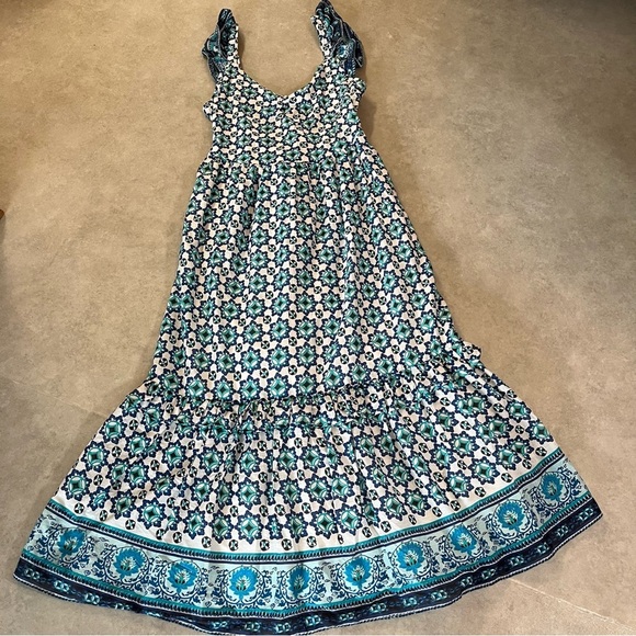 Lucky Brand Blue and Green Patterned Maxi Dress. XL. New without tag - Picture 10 of 15